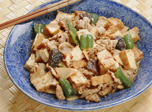 生揚げと豚肉のいためもの