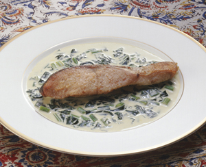 さけのソテーほうれんそうソース