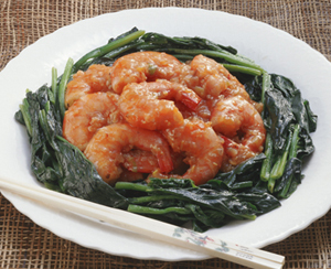 殻つきえびのいため煮