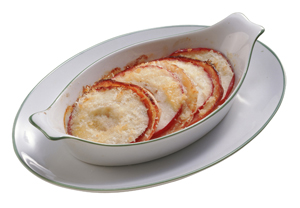 りんごとハムの重ね焼き