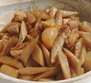 ごぼうととりのいり煮