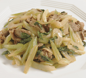 セロリーと牛肉のいためもの