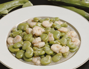 そら豆とえびのいため煮