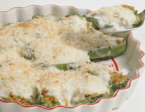 ピーマンのライスグラタン