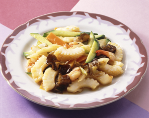 野菜といかのいためもの