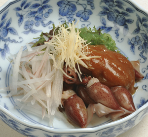 ほたるいかの酢みそかけ