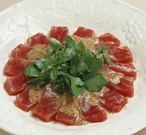 まぐろのマスタードソース