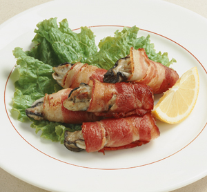 かきのベーコン巻き