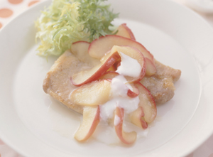 ポークソテー りんごソース