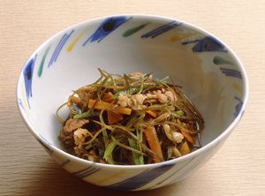 きざみこんぶと豚肉の煮もの