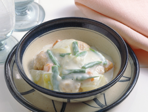 肉だんごととうがんの牛乳煮