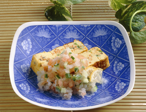 ちぐさ卵のみぞれ酢かけ