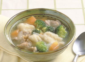じゃがいもだんごと野菜の煮こみ