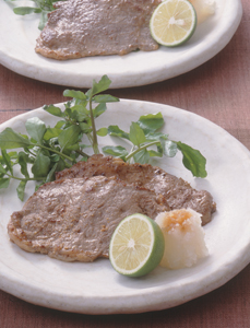 薄切り牛肉のソテー