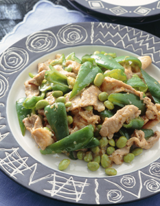 枝豆と豚肉のいためもの