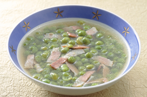 グリーンピースのスープ