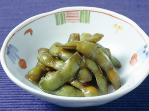 枝豆のさやごと煮
