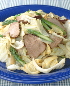 紅茶豚の野菜いため