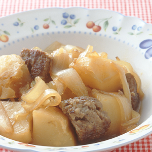 ハンバーグの肉じゃが風