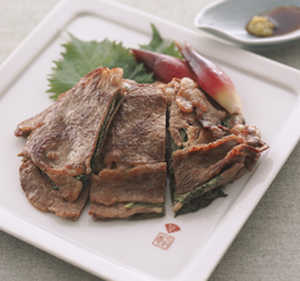 牛肉と大葉の重ね焼き