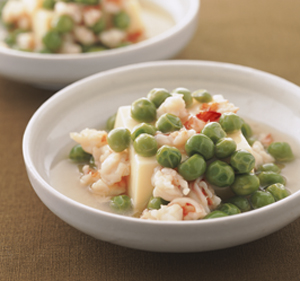 青豆とえびのあんかけ