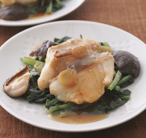 たらと青菜の中華あん