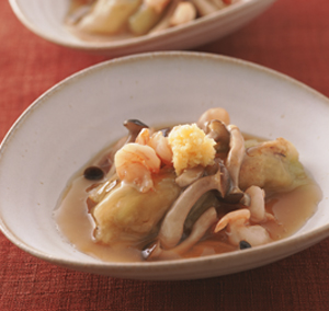 焼きなすの吹き寄せ