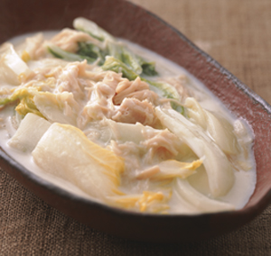 はくさいとほたてのクリーム煮