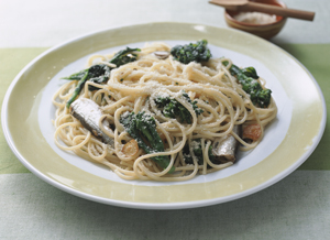 サーディンと菜の花のスパゲティ