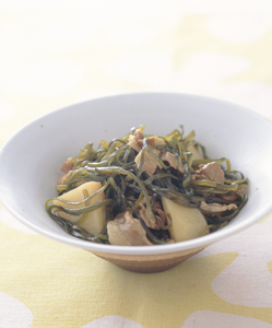 切りこんぶと豚肉のいため煮