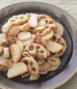 長いもとれんこんのいためもの