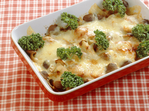 豚ヒレ肉ときのこのグラタン
