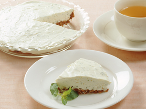 ミントのレアチーズケーキ