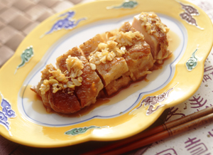 とり肉のパリパリ焼き 香味ソース