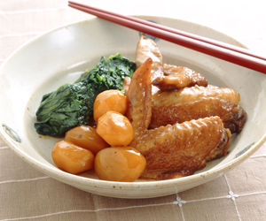 栗と手羽先のこっくり煮