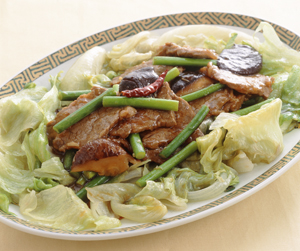 牛肉とにんにくの芽のいためもの