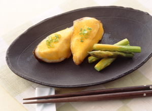 白身魚の黄身あん焼き