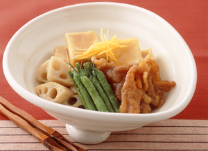 豚肉と高野どうふの揚げ煮