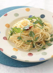 クレソンのピリ辛パスタ