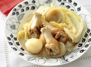 新キャベツととり肉の煮こみ
