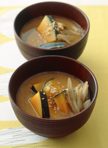 新ごぼうとかぼちゃのみそ汁