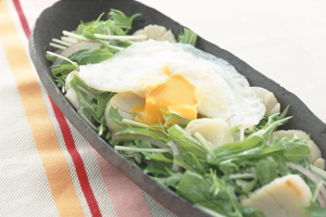 水菜のシ－ザーサラダ