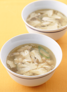 やまぶしたけのスープ