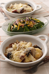 根菜とコンビーフのグラタン