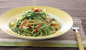 みず菜のパスタ