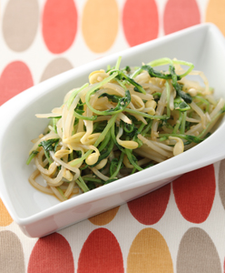 豆苗と大豆もやしのあえもの