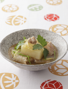 長いものうすくずあんかけ