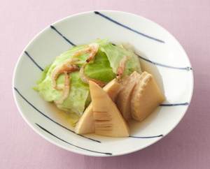 キャベツとたけのこの煮びたし