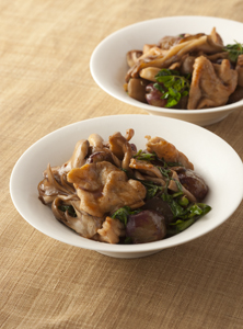 豚肉と秋の幸の炒めもの