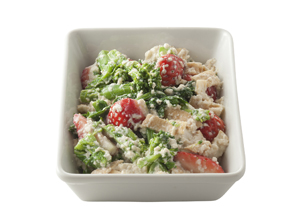 菜の花といちごの絹白あえ